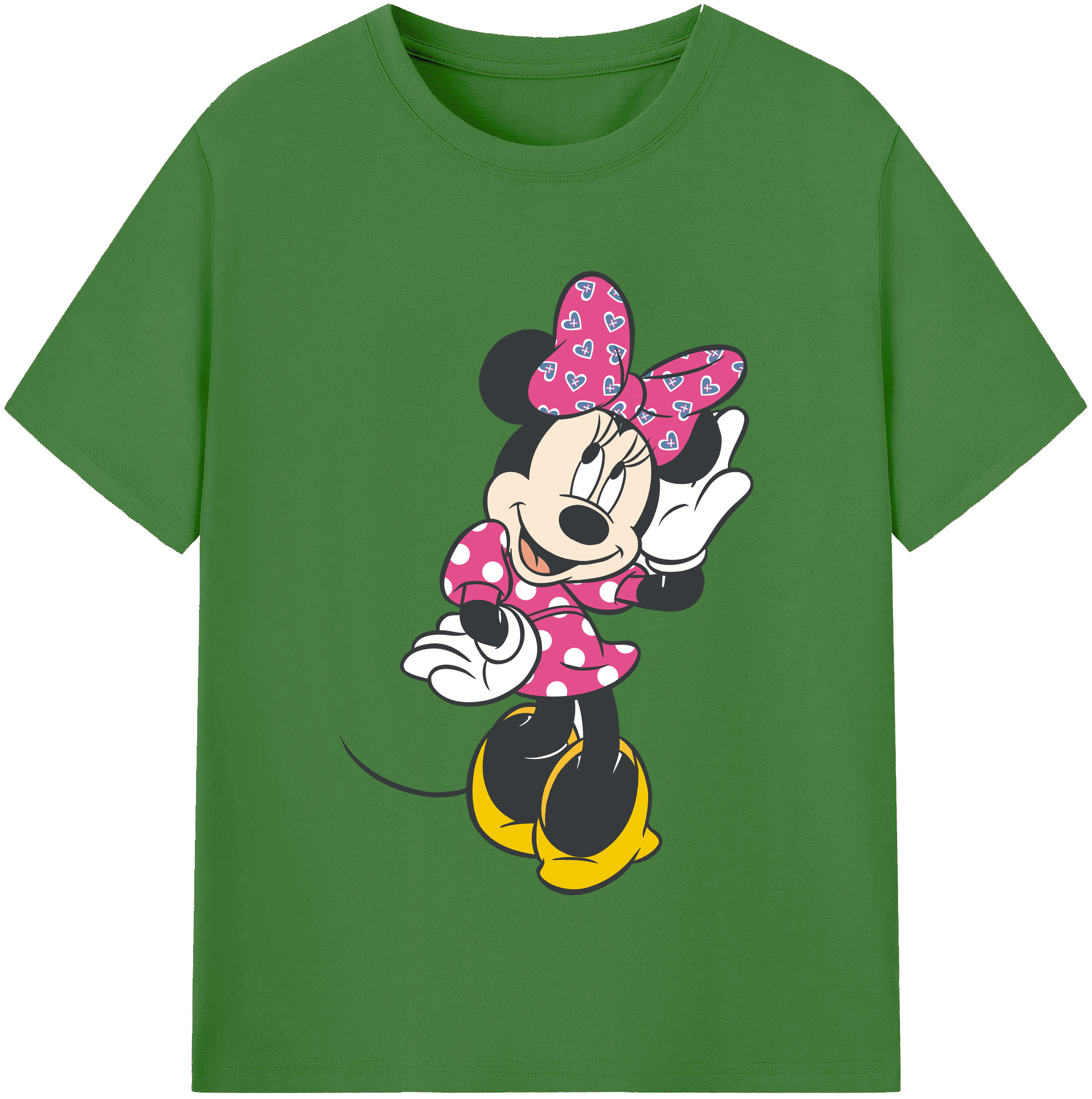 （画像用） ミッキーマウス Mickey Mouse レディースカジュアルプリントTシャツ（綿100％）